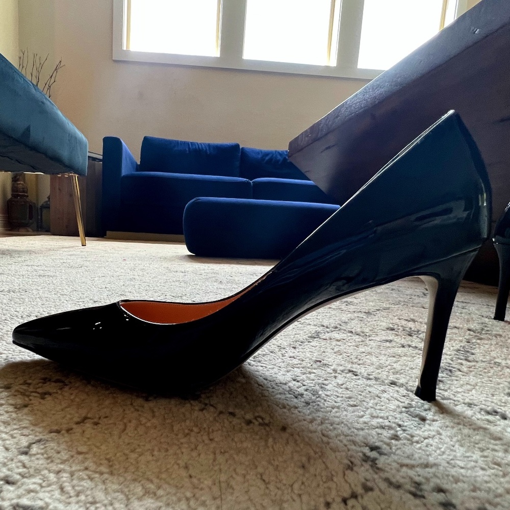 Black Patent Leather Stilettos